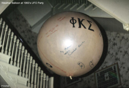 1960s weather balloon at ufo party c